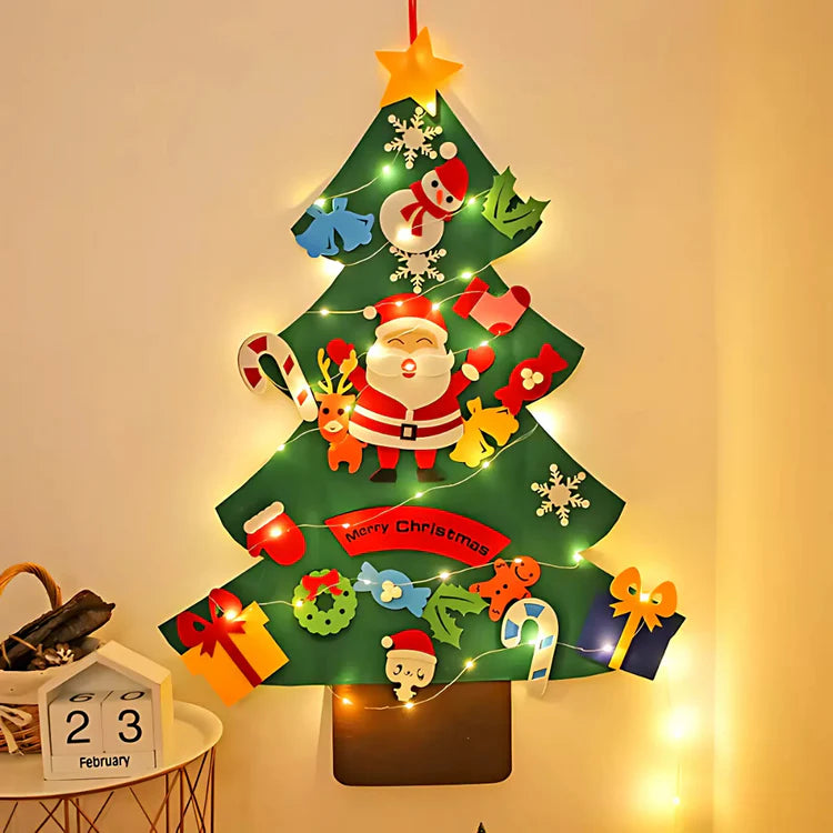 Árbol de Navidad de Fieltro Para Niños